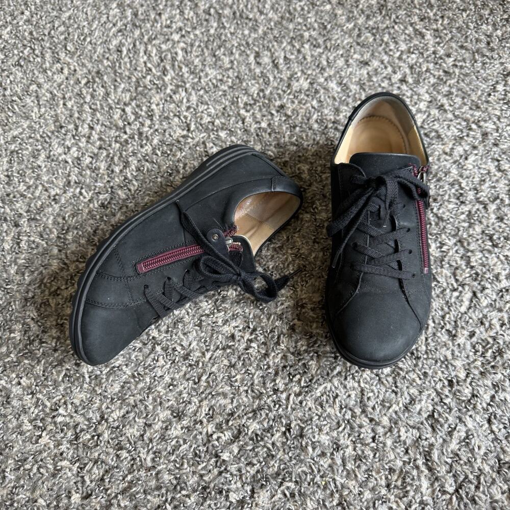 Hartjes XS Shoe Womens Casual Sneakers Black Leather Comfort Low Top UK 4.5 US 7